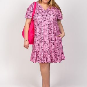 Vestido rosa corto