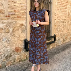 Vestido midi tono marron  | Marsella